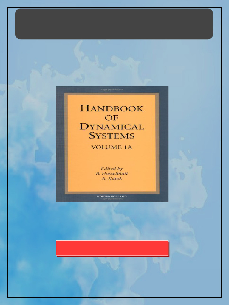 Handbook of Dynamical Systems 1 Part A 1st Edition B. Hasselblatt And A ...