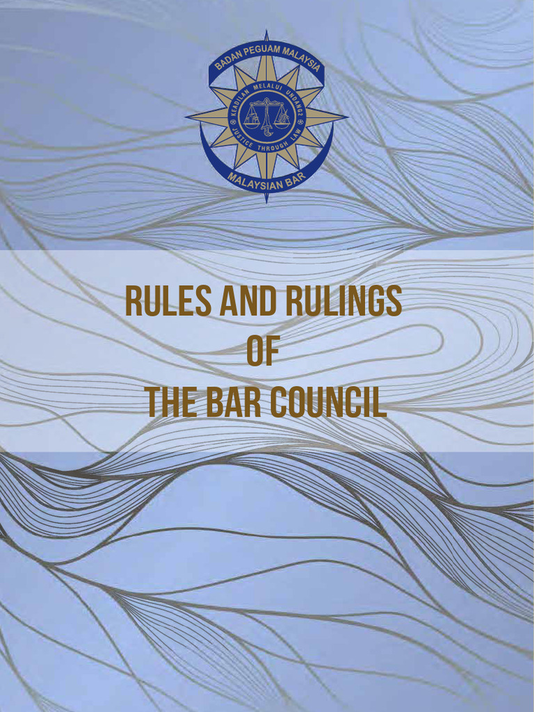 Malaysian Bar Council Rules & Rulings | PDF | Advocate | Solicitor