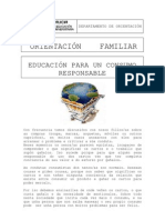 Orientación Familiar: Educación para Un Consumo Responsable