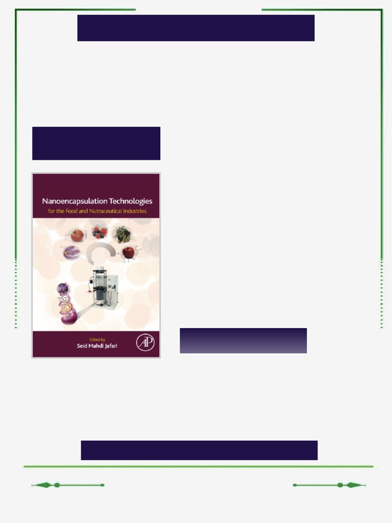 Nanoencapsulation Technologies for the Food and Nutraceutical ...