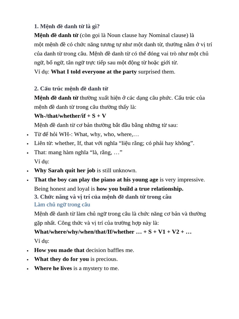Noun Clauses | PDF