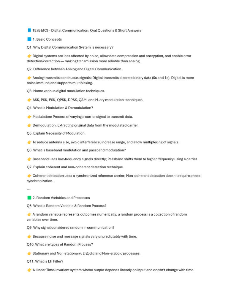 ? Te QB Ans | PDF | Telecommunications | Information And Communications ...