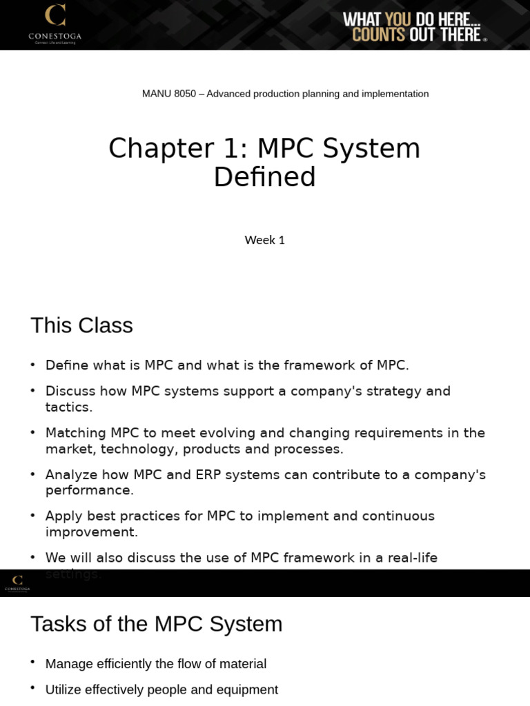 Chapter 1 - Manufacturing Planning and Control MPC, Draft 1 | PDF ...