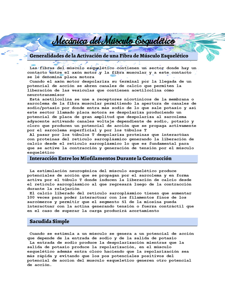 Biofisica CBCC2 | PDF | Contracción muscular | Potencial de acción