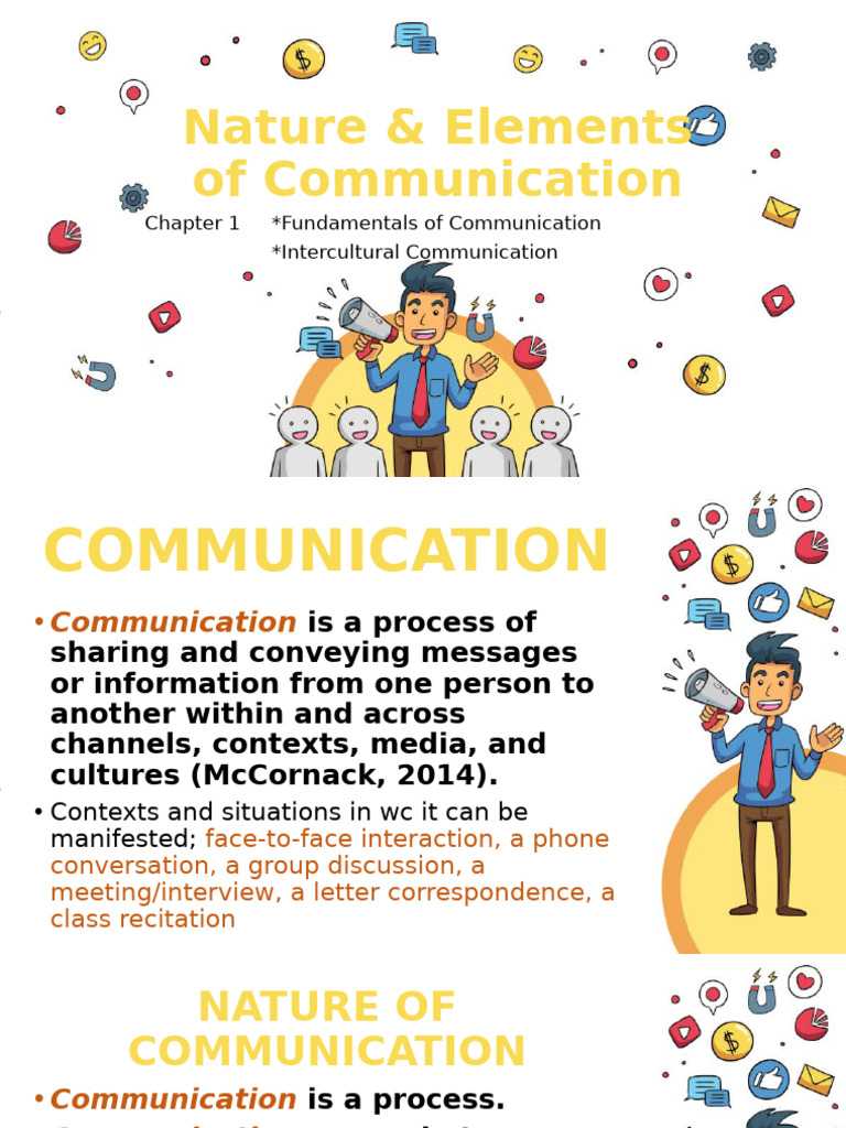 Nature and Elements of Communication | PDF | Communication | Human Communication