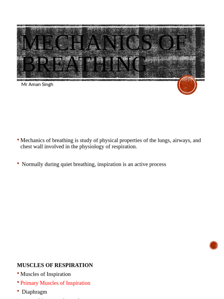Mechanics of Breathing | PDF | Exhalation | Breathing
