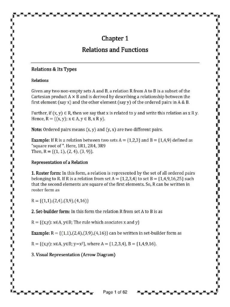 Relations and Functions | PDF