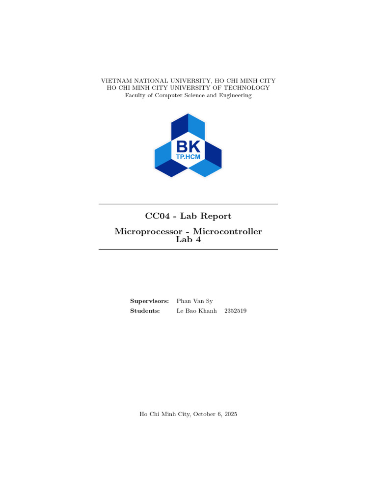 Lê Bảo Khánh 2352519 CC04 Lab4 | PDF | Classes Of Computers | Software ...