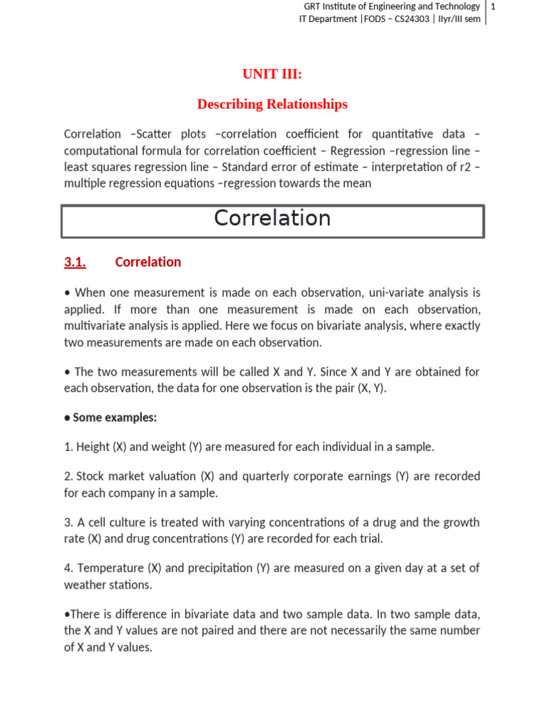 Understanding Correlation in Statistics | PDF | Scatter Plot ...