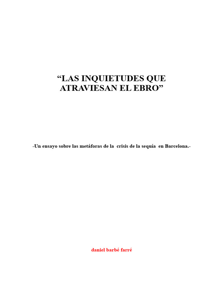 LAS INQUIETUDES QUE ATRAVIESAN LOS RIOS 14des08 | PDF | Cataluña | España