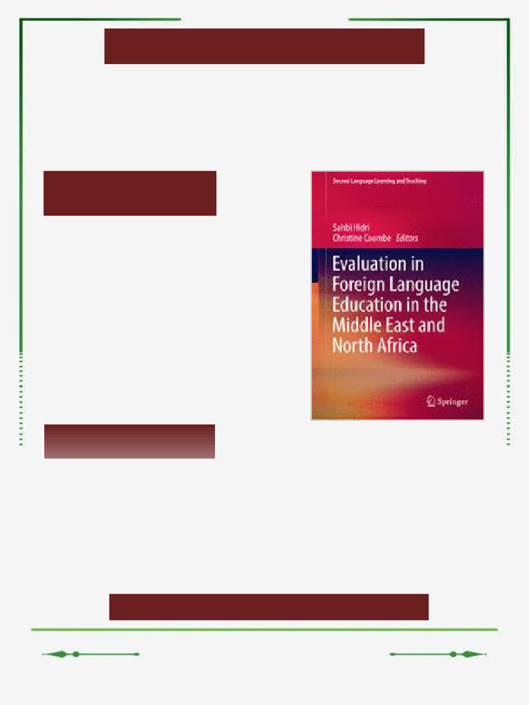 Evaluation in Foreign Language Education in the Middle East and North ...