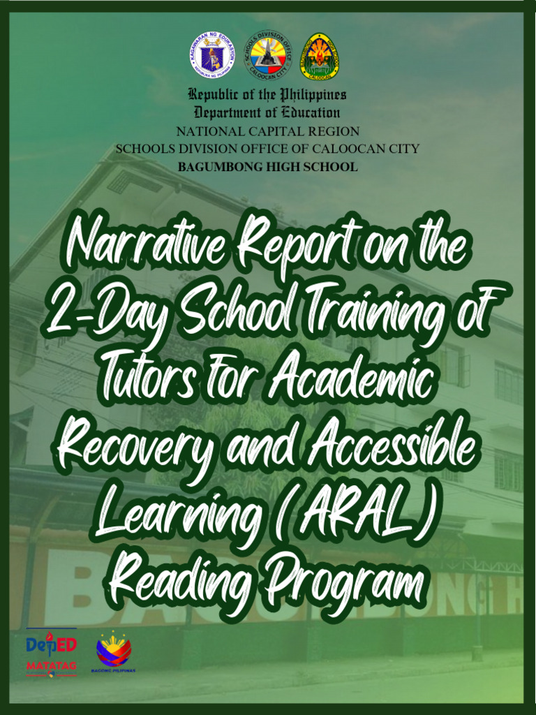 ARAL Reading Program Tutor Training Report | PDF | Teachers | Reading ...