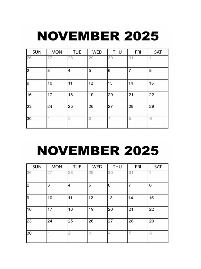 November Calendar | PDF