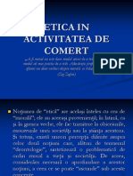 Etica in Activitatea de Comert