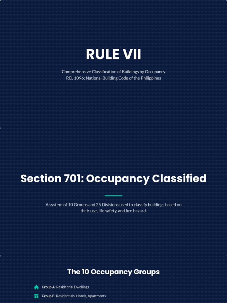 Comprehensive Building Classification (PD 1096) | PDF