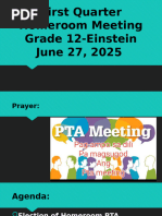 1st PTA General Assembly Agenda 2025-2026 | PDF