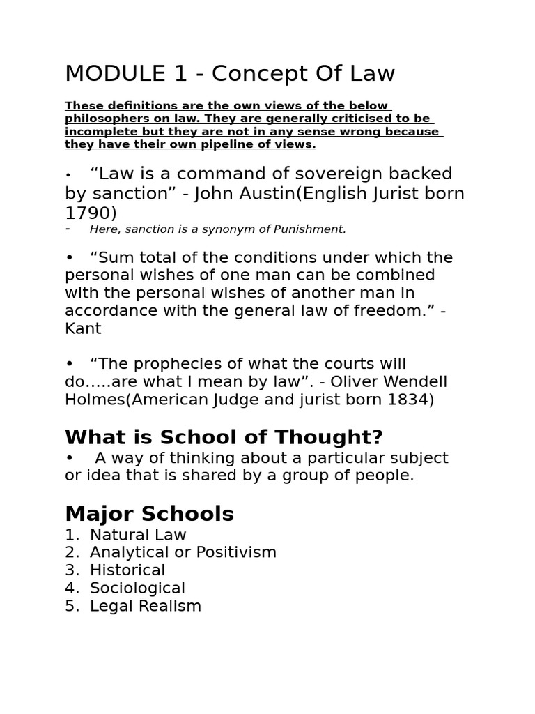 Overview of Legal Philosophies and Schools | PDF | Jurisprudence ...