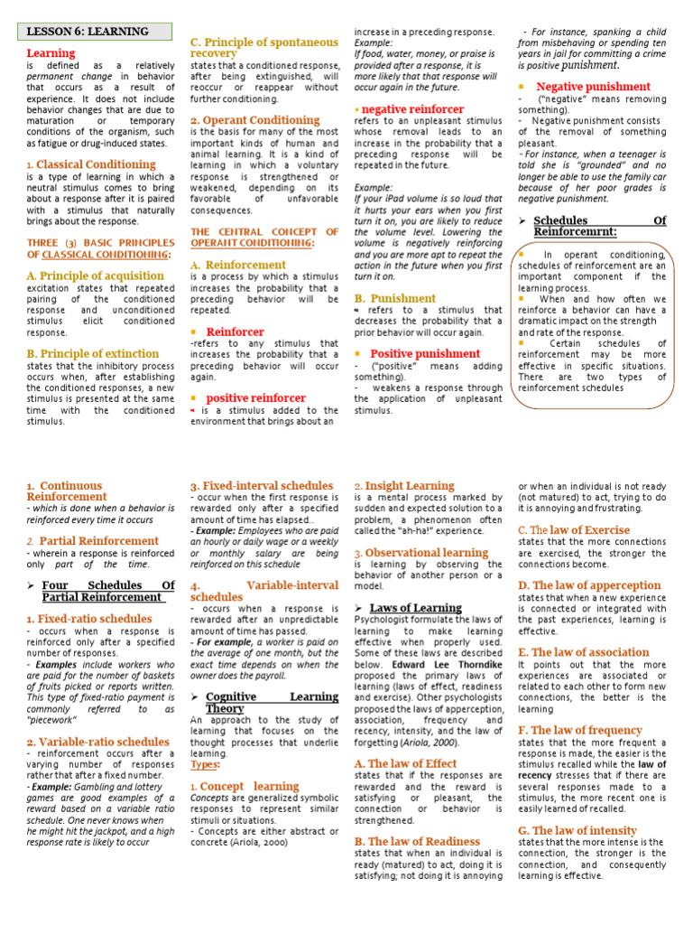 Understanding Learning Theories and Memory | PDF | Reinforcement | Memory