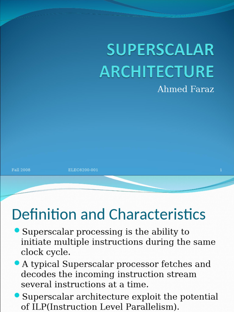 Superscalar Architecture | PDF | Central Processing Unit | Computer ...