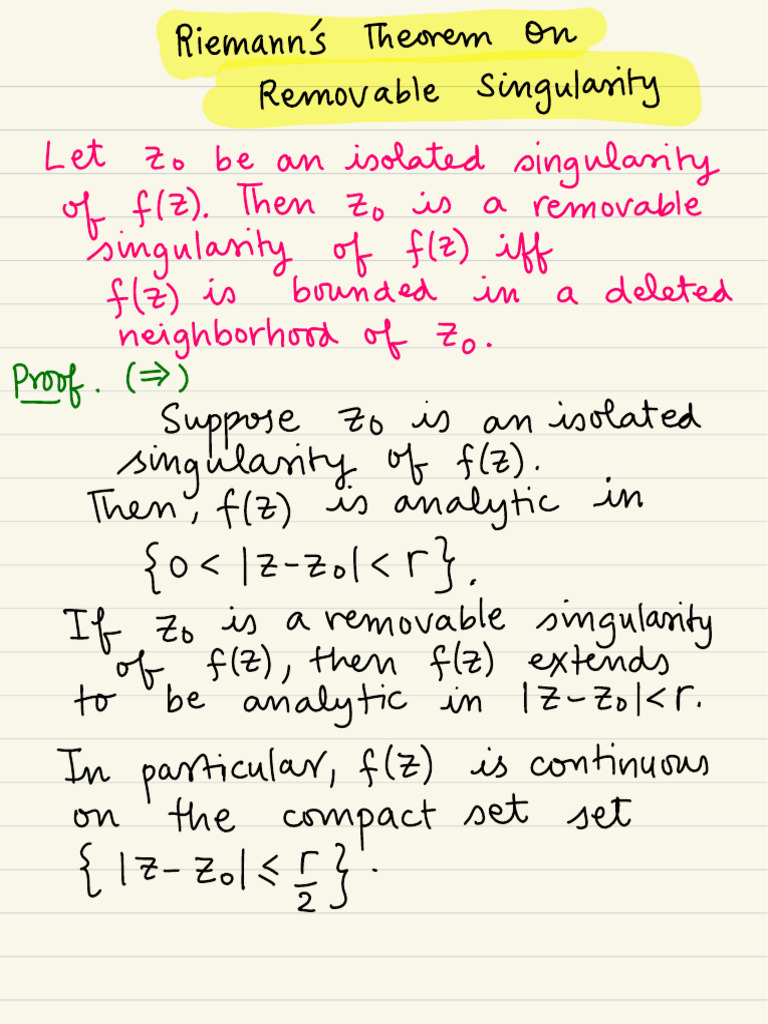 Removable Singularity | PDF