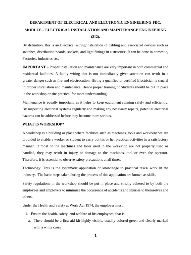 Electrical Installation Safety Guidelines | PDF | Insulator ...