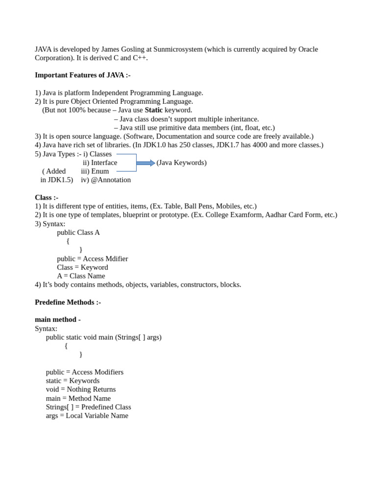 Core Java by Kunal Sir | PDF | Method (Computer Programming) | Class ...