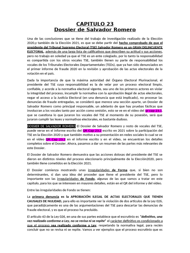 Capitulo 23 Dossier Salvador Romero Partir | PDF | Procedimiento ...