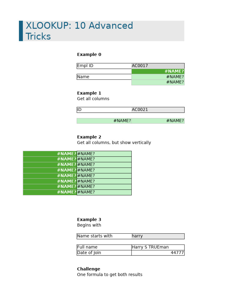 Employee Data Lookup Examples | PDF