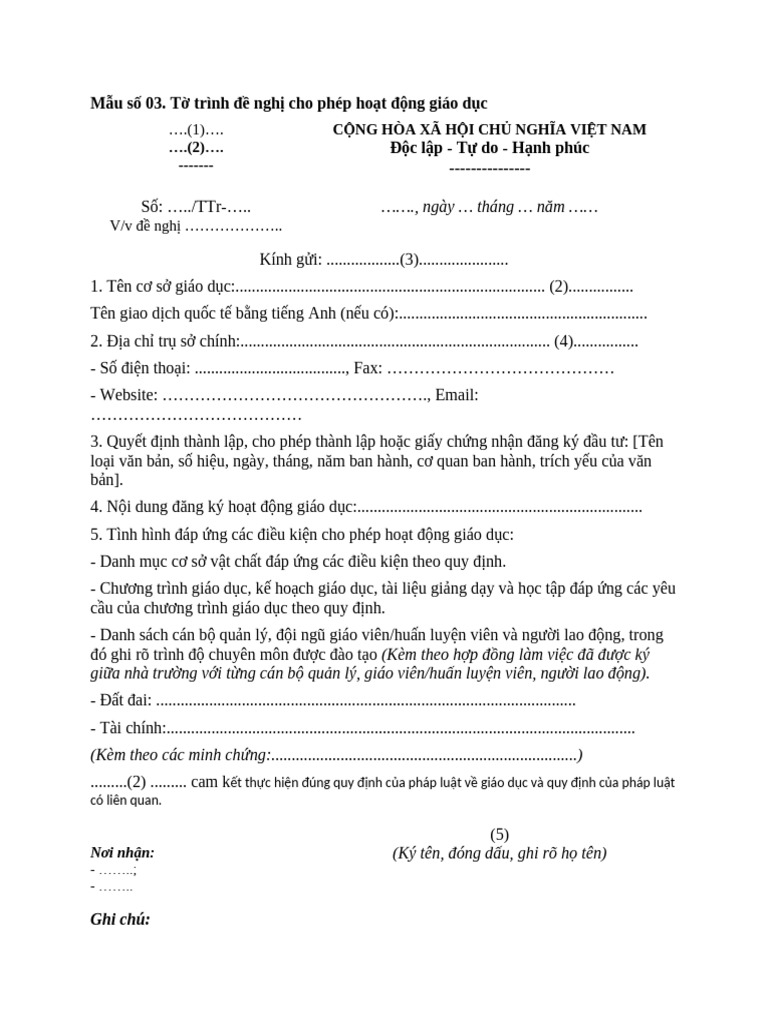 Mẫu Số 03-Pl1 | PDF