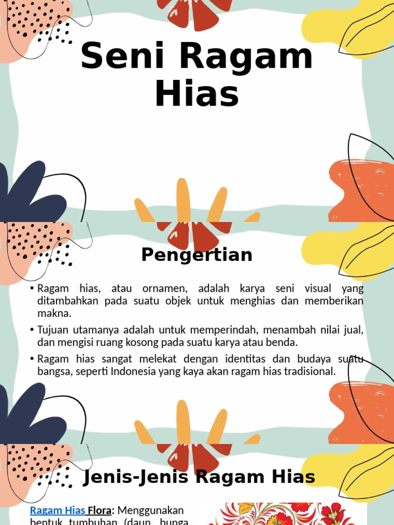 Ragam Hias: Jenis dan Tekniknya | PDF