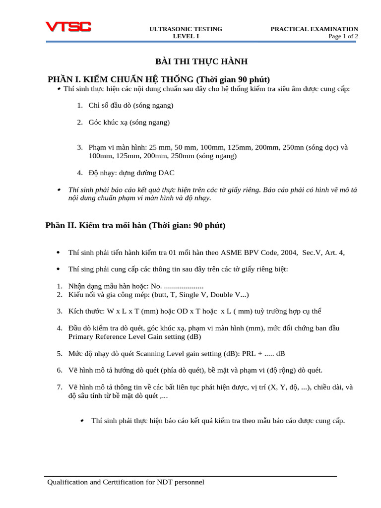 Ut Level I - Pratical | PDF