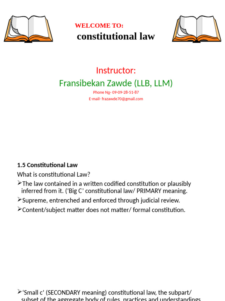 Understanding Constitutional Law Basics | PDF | Constitution | Rule Of Law
