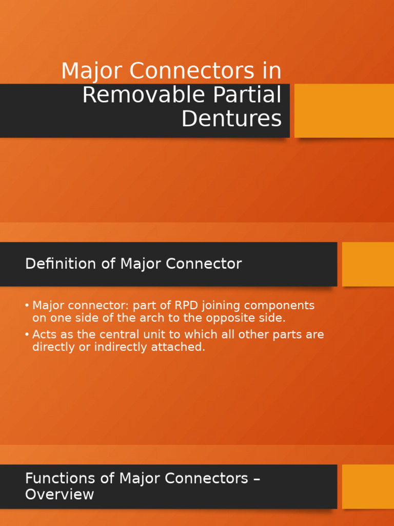 Major Connectors in Partial Dentures | PDF | Dentistry Branches | Mouth