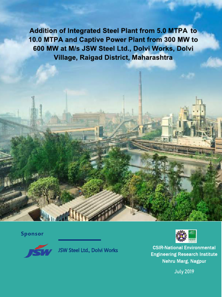 EIA for JSW Steel Plant Expansion | PDF | Water Quality | Soil