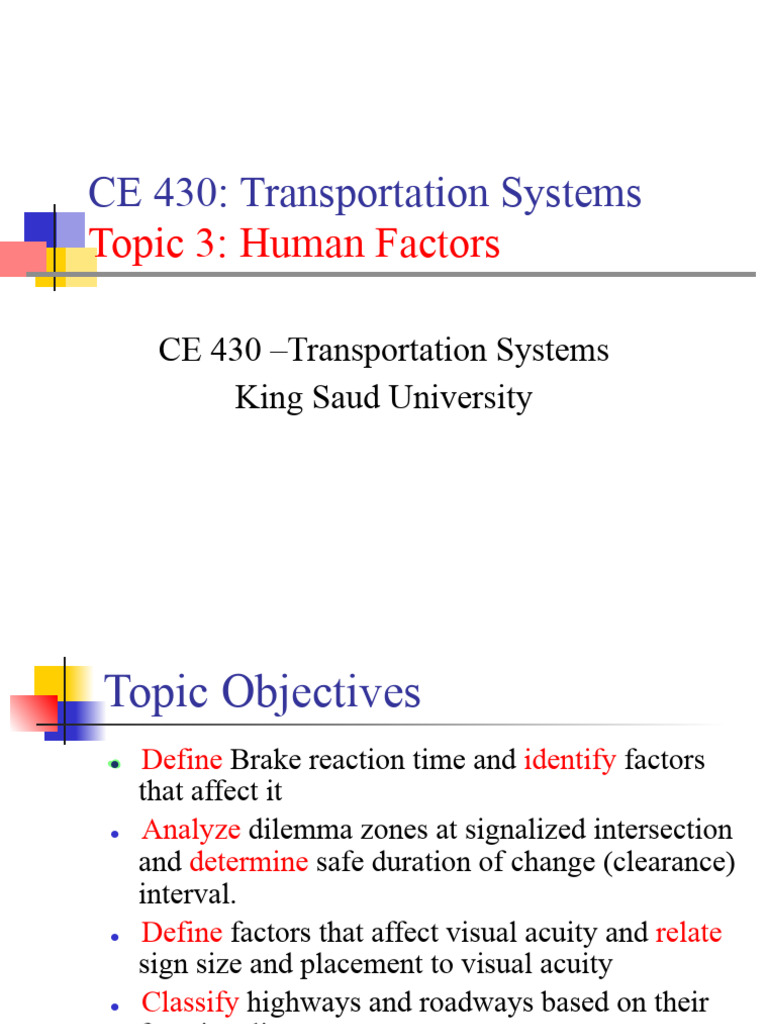 05 CE430 Human Factors | PDF | Visual Acuity