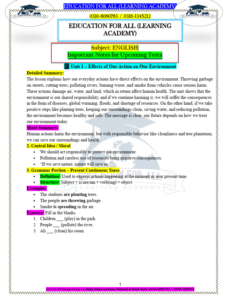 Environmental Impact and Manners Guide | PDF | Etiquette | Lahore