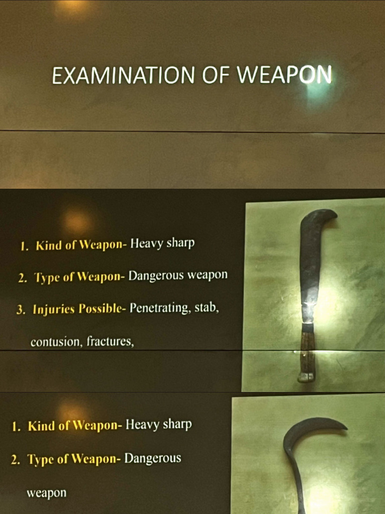 Examination of Weapons 13-2 PDF | PDF