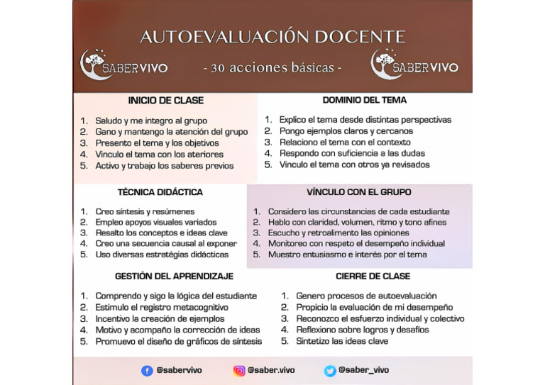 Auto Evaluación Docente | PDF