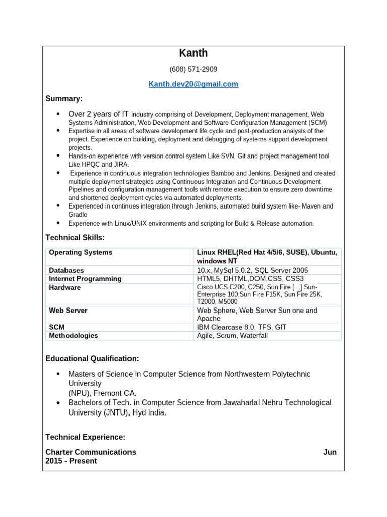 DevOps Engineer with CI/CD Expertise | PDF | Version Control | Software ...