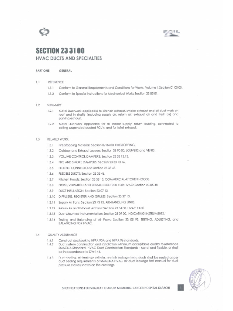 Spec - Ms Duct | PDF