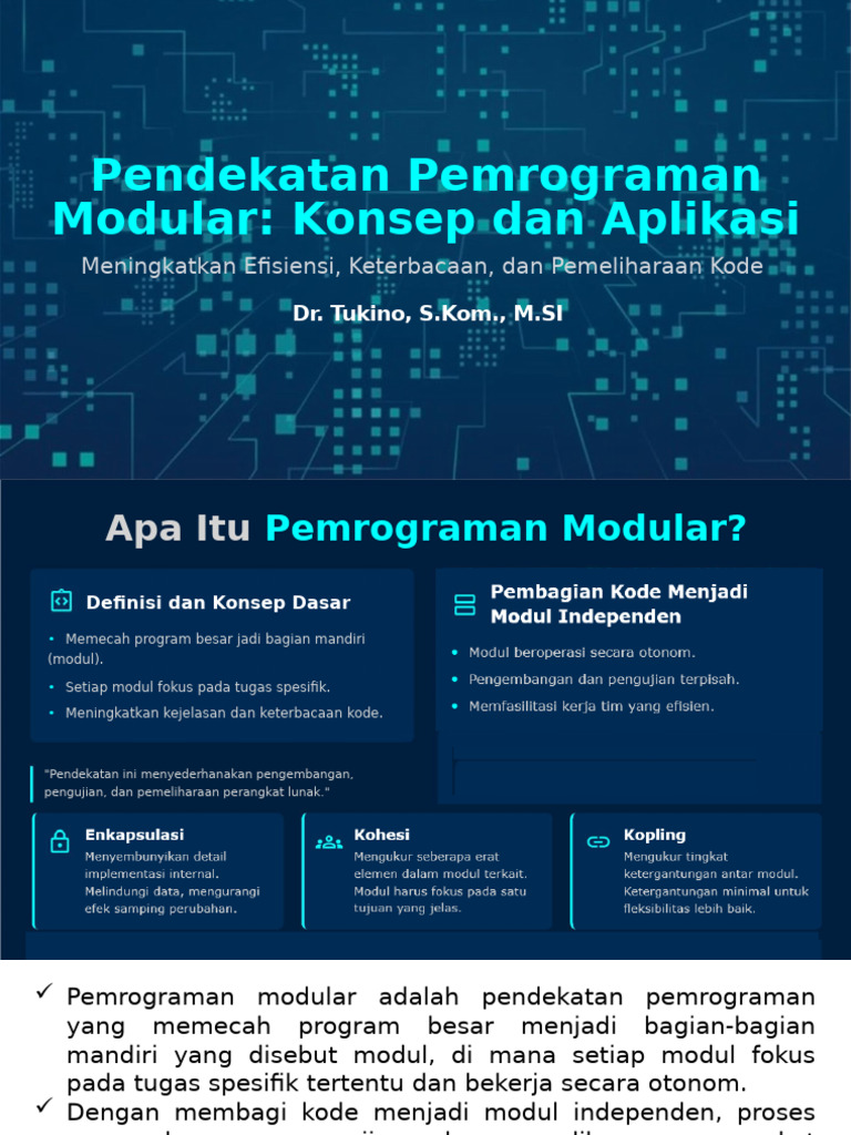 Pemrograman Modular: Manfaat dan Aplikasi | PDF