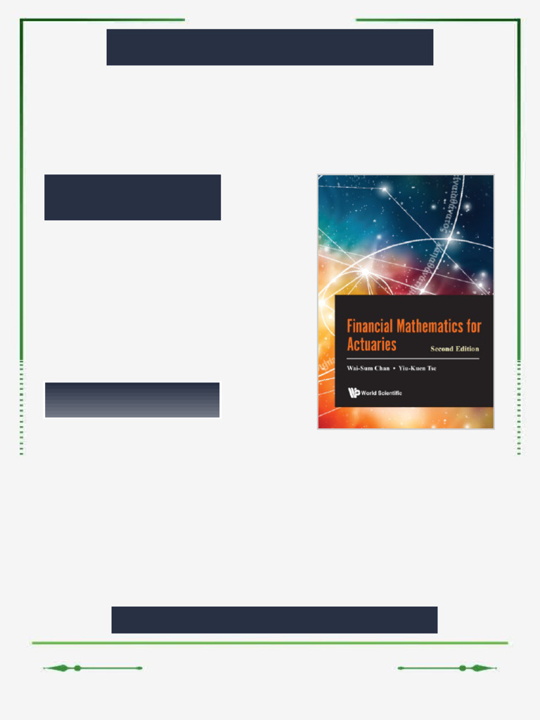 Financial Mathematics For Actuaries Second Edition Chan Available ...