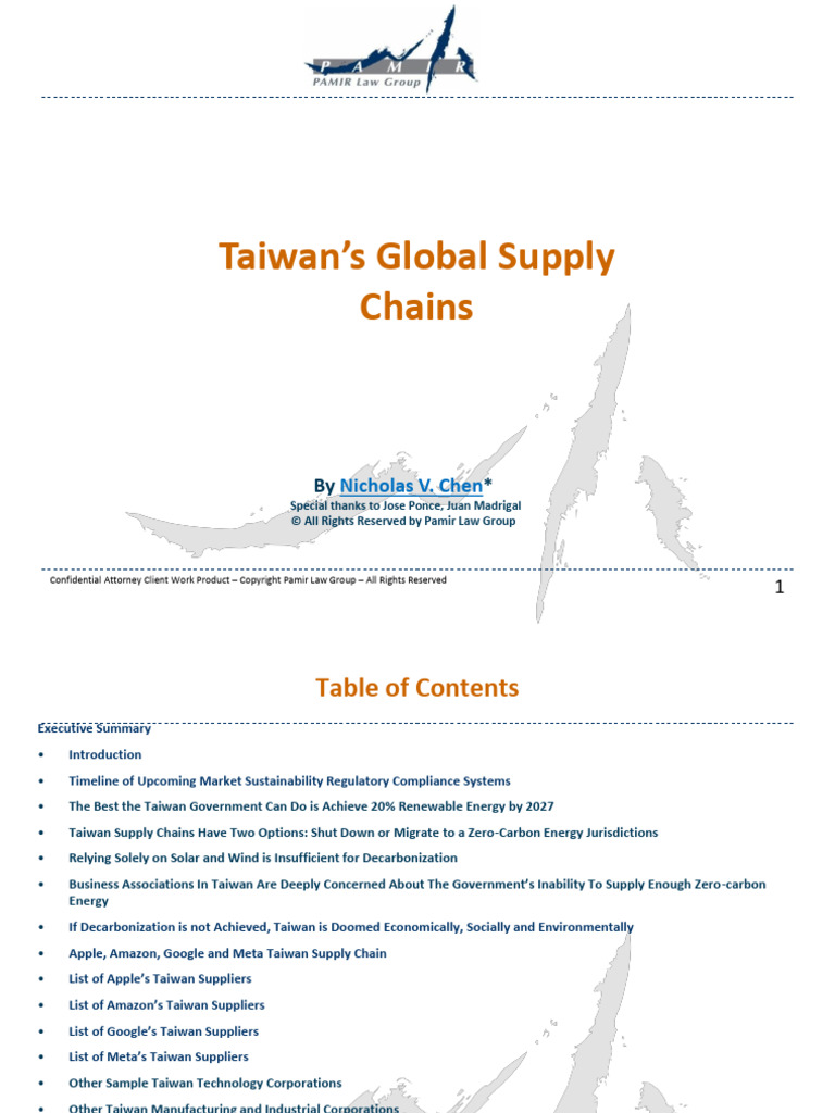 Taiwans Global Supply Chains | PDF | Climate Change Mitigation ...