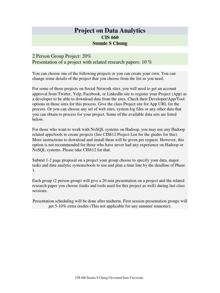 Data Analytics Project Guidelines | PDF | Data Mining | Comma Separated ...