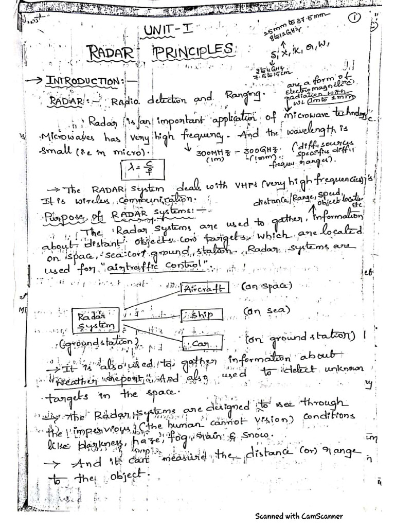 RS UNIT 1 Handwritten | PDF