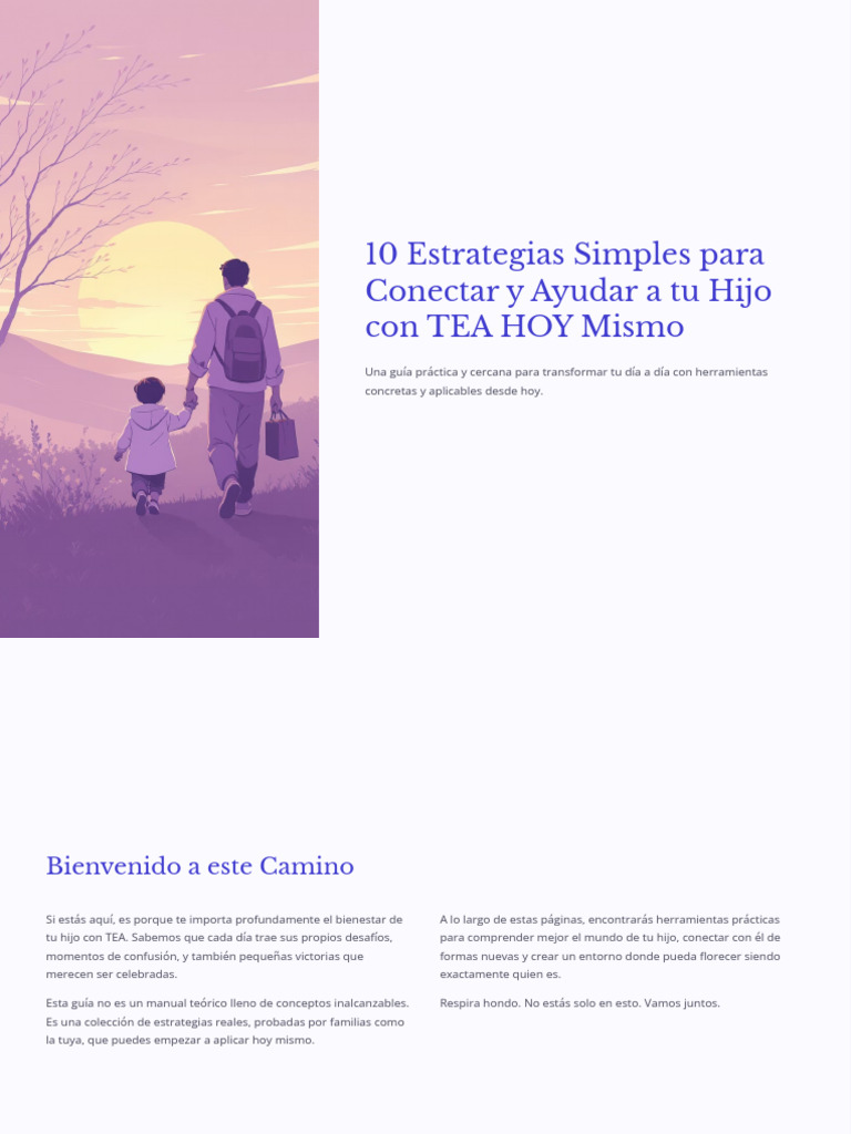 10 Estrategias Simples para Conectar y Ayudar A Tu Hijo Con TEA | PDF ...