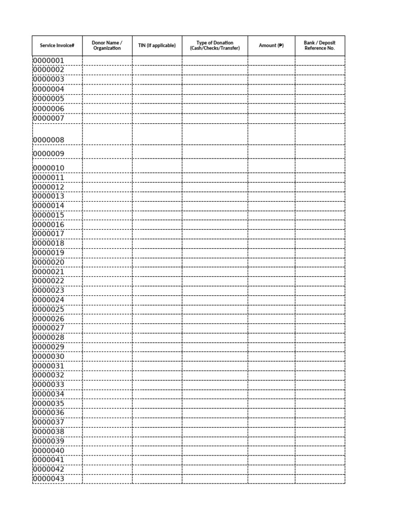 Official Receipts Format Template | PDF