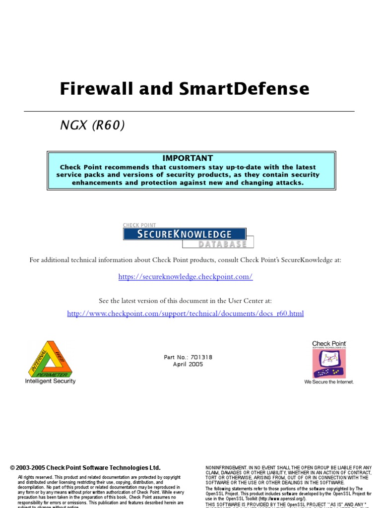 Checkpoint NGX Firewall and Smart Defense | PDF | Session Initiation ...