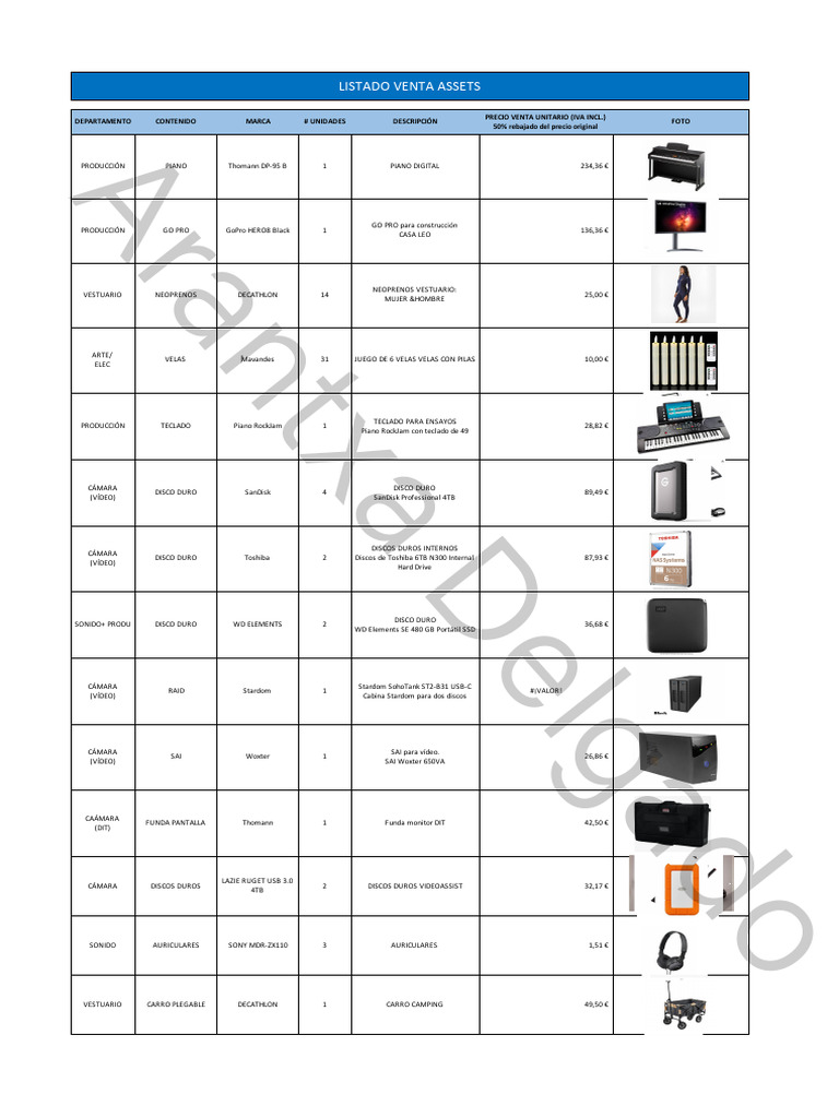 Inventario de Equipos y Mobiliario | PDF | Disco duro | Ingeniería ...