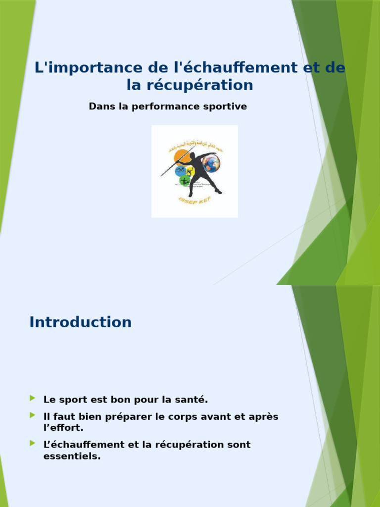 Échauffement et récupération en sport | PDF